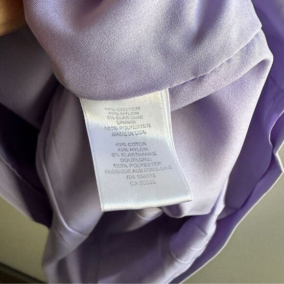 Nanette Lepore Lavender Purple Round Neck Mini Dress Size 14 Tea Time Wedding - Picture 8 of 14